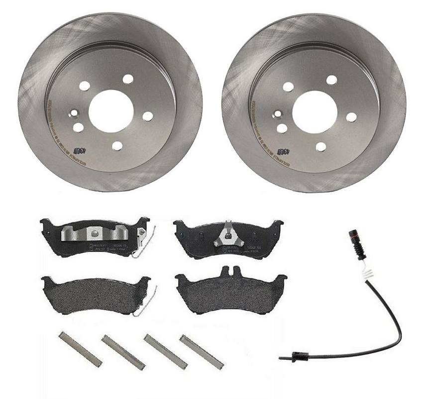 Mercedes Brembo Brakes Kit - Pads and Rotors Rear (285mm) (Low-Met) 1635401417 - Brembo 1541189KIT